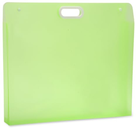 CAPASTEC Kunst Portfolio Ordner für Kunstwerke PP Kunstmappe Mit Griffen Wasserdichter Aufbewahrungsbehälter für Zeichnungen Skizzen Fotografie Grün 33x28cm
