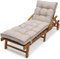 Spatium Coussin de Chaise Longue, Coussin Bain de Soleil, Coussin Transat, 100% Déhoussable, Imperméable, Résistant aux UV, 11 Coloris (200x60cm, Beige)