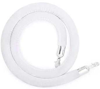 Generico Elegante barriera in Corda di Velluto con Ganci, corrimano Bianco da 2 m per Il Controllo della Folla in Cinema, Hotel, Eventi sul Red Carpet e Feste - qualità Premium e Design Durevole