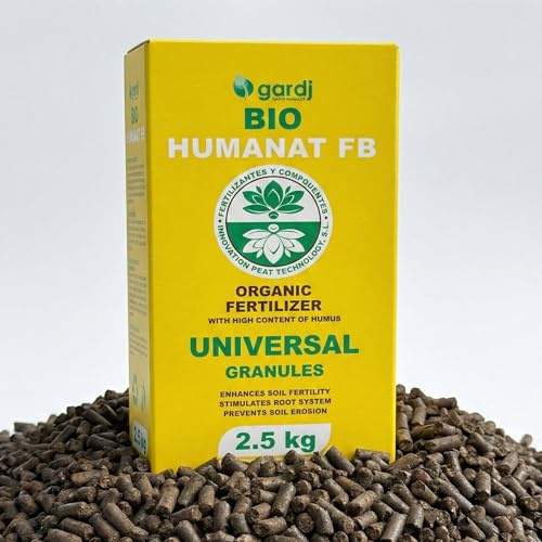 GARDJ Humanat Organischer Humindünger Granulat - Für Gemüse, Obst, Blumen & Stauden - Bodenverbesserer & Kompostaktivator - Bio-Dünger für gesunde Pflanzen & starke Wurzeln 2.5 kg