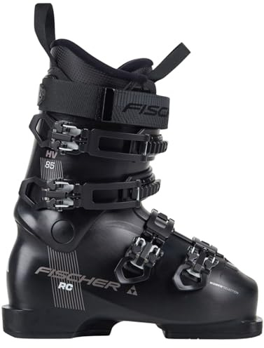 Fischer Damen Skischuhe Skistiefel RC 85 Black - Flex 85 - MP24/24.5 - Alpinskischuhe Alpin-Skistiefel Alpinstiefel - breite Passform & Komfort-Innenschuh - für fortgeschrittene bis Gute Fahrerinnen