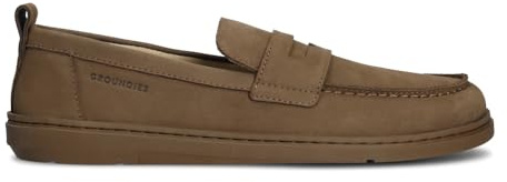 GROUNDIES Brisbane Women Barefoot Penny Loafer - Classic Style, Minimalist Comfort, Flexible Urban Sole, Nappa Leather, Coconut - 10