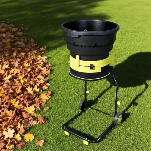 Electric Leaf Shredder - Efficient Yard and Garden Waste Chopper with Large Funnel for Quick Leaf and Branch Reduction