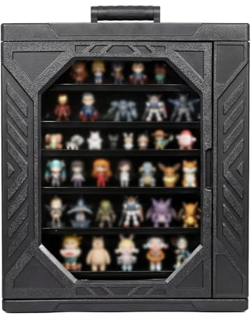 Miniatures Carry Case with 6 Adjustable Metal Trays & Sturdy PE Frame, 39x30x45.5cm Large Storage Transport Case Carrying Case for Tabletop Gaming, Fantasy & Sci-Fi Miniatures, Collectible Figures