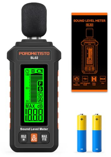 Sound Level Meter POROMETISTO 30-130dB A/C Weights,F/S Response Modes