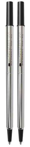 Monteverde Fine Point Refill for Parker Rolleball Pens - Blue/ Black (Pack of 2)