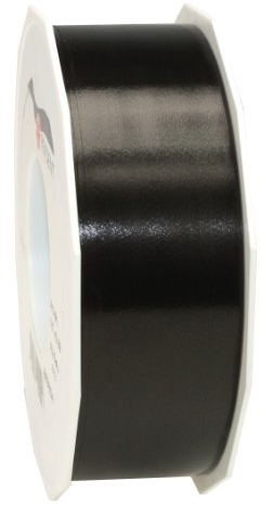 Präsent C.E. PATTBERG Geschenkband schwarz, 91 Meter Ringelband 40 mm zum Basteln, Dekorieren & Verpacken von Geschenken zu jedem Anlass