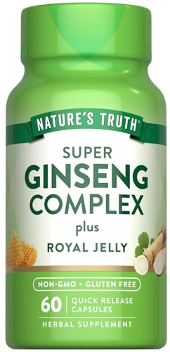 Nature's Truth Super Ginseng Complex | 60 Capsules | with Royal Jelly | Non-GMO & Gluten Free Supplement
