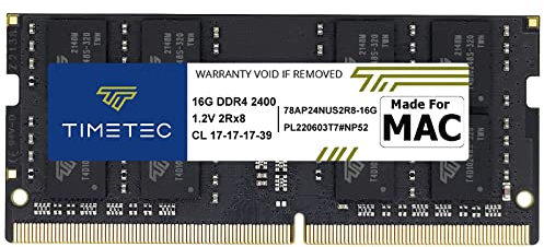 Timetec 16GB Compatible para Apple 2017 iMac (27 pulgadas con Retina 5K, 21,5 pulgadas con Retina 4K / Non-Retina 4K) DDR4 2400MHz PC4-19200 CL17 Actualización de Memoria RAM MAC SODIMM para iMac 18,1