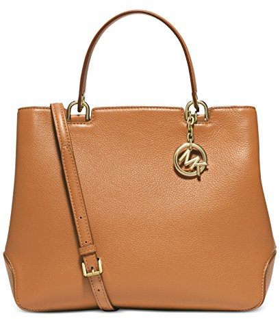 Michael Kors Anabelle Tragetasche mit Reißverschluss, groß, Eichel/goldfarben, Blau – Eichel/Gold, Large