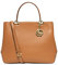 Michael Kors Anabelle Tragetasche mit Reißverschluss, groß, Eichel/goldfarben, Blau – Eichel/Gold, Large