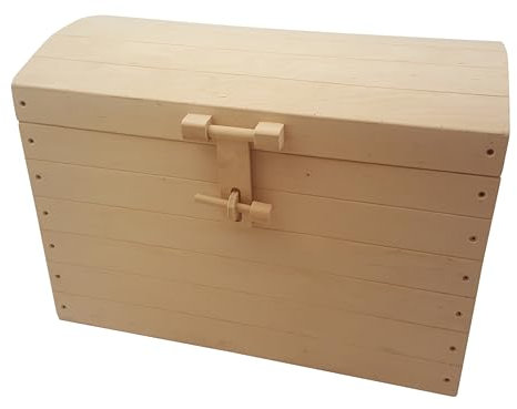 Holz-Schatzkiste - Kleine Kinder-Truhe - Piratentruhe - Ordnungsbox - PW 2213