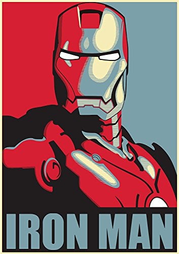 IronMan Poster Small A4 Arty Effect Bedroom Poster