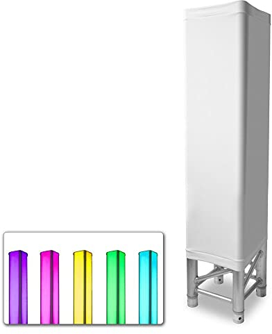 BeamZ LTS10W - Traversenhusse, Verkleidung für Traversen in Weiß, Husse für 1 Meter Traversen 30x30cm, Abdeckung, Trusscover, Traversenabdeckung, Verkleidung, Stretch Cover