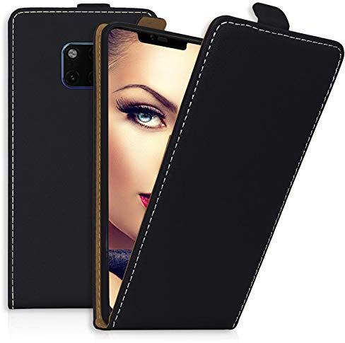 mtb more energy® Flip-Case Tasche für Huawei Mate 20 Pro (6.39'') - Schwarz - Kunstleder - Schutz-Tasche Cover Hülle
