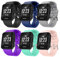 TopPerfekt Armband kompatibel mit Garmin Forerunner 35, weiches Silikon Ersatz-Uhrenarmband für Garmin Forerunner 35 Smart Watch, passend für 130-230 mm Handgelenk (6 Farben / 1)