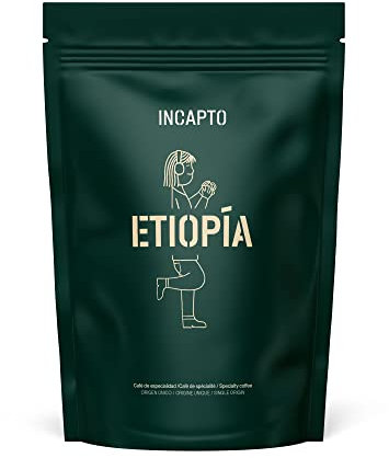 Incapto Café en Grano de Especialidad 1kg | Origen Etiopía | 100% Arábica | Specialty Coffee 86.5 puntos SCA | Tueste Natural y Artesanal | Finca Limu, Moplaco