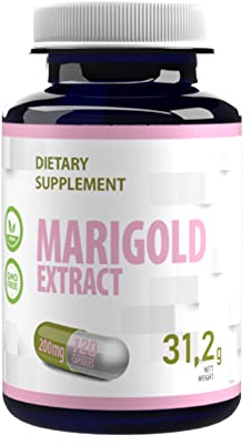 Lutéine 40mg avec Zéaxanthine 8mg de l'extrait Marigold 120 Gélules Végétales 200mg, Soutien Pour Les Yeux et la Mission