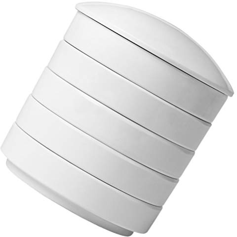 ARTIBETTER Paleta de cerámica de cinco capas, 5 capas, juego de bandejas de mezcla redondas de porcelana para acuarela, platos de salsa, para artistas, estudiantes que sujetan pintura, color S