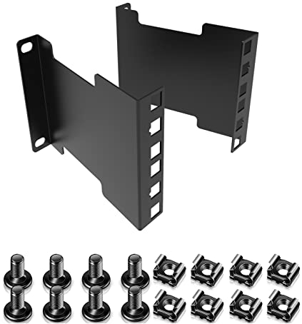Jingchengmei 2HE Rack Extender 10cm, Schienentiefenadapter für Netzwerk-Rack, 2 Stück (2UEXB)