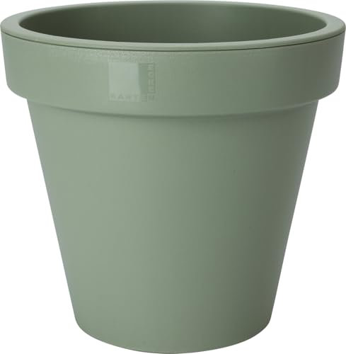 Muddy Hands Large Plant Pot Outdoor Garden Round Flower Tree Plastic Planter (Ø - 50cm, Light Green)
