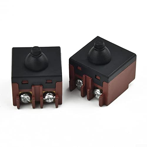 MenQind 2x Druckknopfschalter für Winkelschleifer, 100 mm, Schwarz, Kunststoff, AUF-AUF-AN, 2 Jahre EU-Spareteilverfügbarkeit