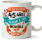 MUGFFINS Tazas 45 Cumpleaños - En Español - Me ha llevado 45 años llegar a ser increíble - 11 oz - Regalo original y divertido