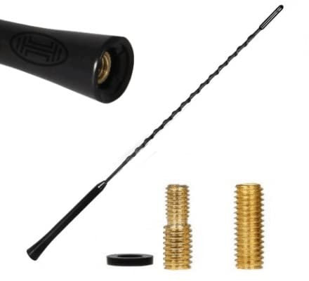 HEYNER Antena antena de radio de coche AM/FM Bee Sting Roof Mast M 40 cm Negro se adapta a Mini One