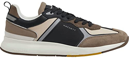 Hackett London Herren H-Runner Tech Sport Sneaker, Sand, 40.5 EU