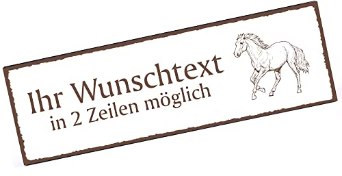 Türschild Haflinger Pferd Namensschild personalisiert mit Gravur- 150mm x 50mm - selbstklebend