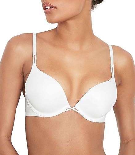 Victoria's Secret Bombshell Push Up Bra, Add 2 Cup Sizes, Sexy Straps (32A-38DDD), White, 32C