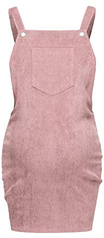 Salopette da donna in corda: abito premaman da donna, estivo, per gravidanza, senza maniche, per gravidanza, abito corto, Colore: rosa., XL