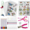 DERERSTE Kit de 180 Piezas de A5 Película Retráctil de Plástico, Incluye 25 Piezas de Papel Artístico de Película Retráctil Blanca,Lápices, Perforadora, Tijeras, para Manualidades Creativas