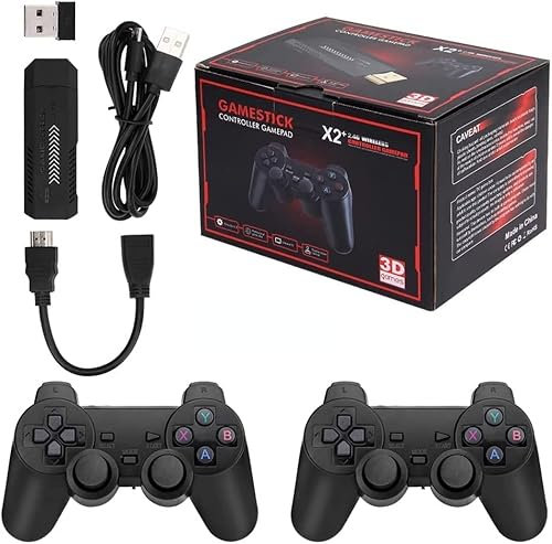 64GB Best Classic Retro Game Console, 3500 Classic Games, with Dual 2.4G Wireless Controllers Game Consoles for 4K TV, Video Game Console Built-in TF Card, Plug & Play HDMI-compatible (64GB)