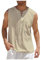 Azruma Funktionsshirt Herren Tshirt Herren Schwarz Businesshemden FüR Herren Sommer Einfarbig Baumwolle Leinen Strand ÄRmelloses Hemd Mit SchnüRung Und Brusttasche Neon Shirt (Khaki, 3XL)