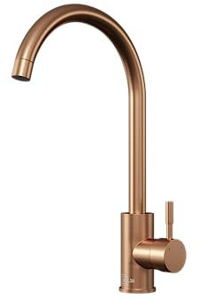 Single Lever Swivel Spout Basin Mixer Tap - Sink Mixer for Bathroom Basin - Kitchen Basin – Bar Sink Mixer Tap (Copper)