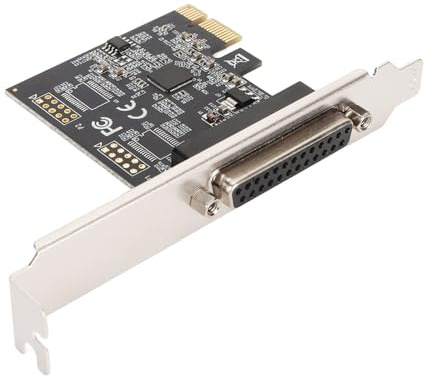ciciglow Scheda Parallela PCI Express, Porta DB25Pin, Supporta IEEE 1284, 2,5 Mbps, per /, Compatibile con Slot X1-X16