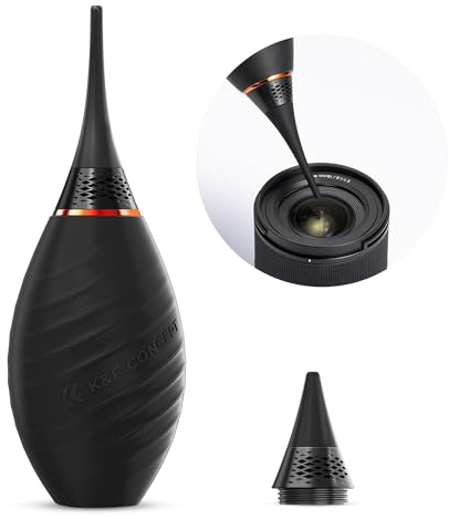 K&F Concept 2 in 1 Powerful Rocket Air Blower, Dust Cleaner, Lens Blower, Air Blaster for Digital, DSLR, SLR, Camera Lenses and Electronics, Clean Duster, Lens Cleaner - Extension & Short Nozzle