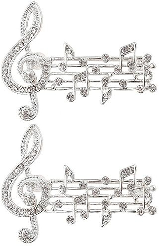 2 Pcs Note Musicale Broche Épingles En Ramine De Note De Musique Notation Broche Signe De Musique Broche Badge Épingle De Mariage De Mariage Bijoux De Bijoux De Bijoux