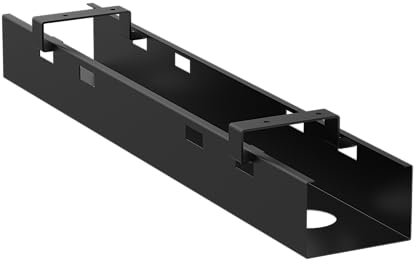 Kabelkanal Schreibtisch Schwarz 60 cm - Kabelmanagement für kabelorganisation am Arbeitsplatz - Cable Management Desk Under - Stabureaus®