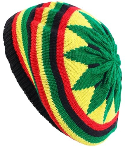 Jamaikanische Rasta-Kappe Strick Beanie Hut Mehrfarben