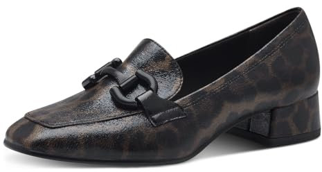 Tamaris Damen Trotteur Blockabsatz bequem; Leopard, EU 40