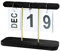 Holz Schreibtischkalender, Ewiger Kalender Holz Stehtisch Klappkalender Wiederverwendbarer Deko Kalender für Zuhause, Büro Dekoration(Schwarz)