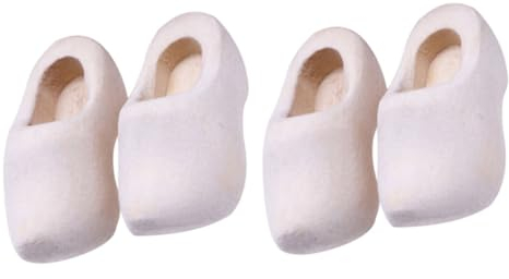 ORFOFE 2paare Miniature Holzschuhe Deko Für Unbemalte Klompen Bastelbedarf Für Mini Landschaften Leichte Holzornamente Verschönerung Von Spielzeug Und Wohnaccessoires