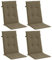 vidaXL Hochlehner-Auflagen 4 STK. Melange Taupe 120x50x4 cm Stoff