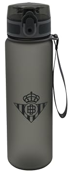 CyP Brands- Betis, Botella, Botella de Agua, Bidón, Cantimplora, Color Negro, Producto Oficial