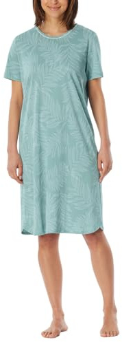 Schiesser Damen Kurzarm Baumwolle Modal Sleepshirt Bigshirt-Nightwear Nachthemd, Jade_181260, 38