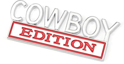 Aqxyju 3D Metall Auto Cowboy Edition Abzeichen Emblem Aufkleber Haube Grille(Cowboy Sticker-04)