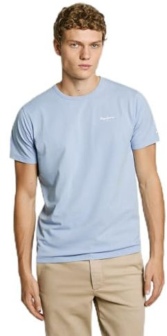 Pepe Jeans Herren T-Shirt, Helles Themseblau, S