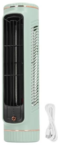 Denash Flügelloser Tischventilator, 3 Geschwindigkeiten, Leiser, Wiederaufladbarer Tischventilator für Schlafzimmer, Büro, Außenbereich, für den Desktop-Einsatz, Ausreichender